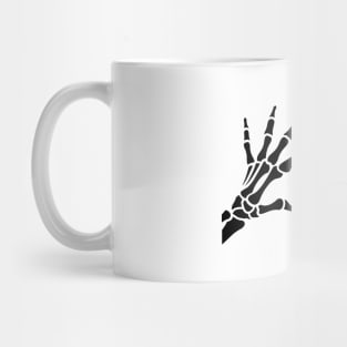 skeleton heart hand, halloween sticker Mug